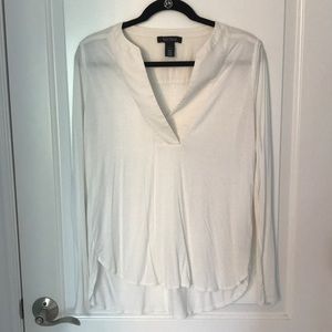 Cream White House Black Market Shirt (Small)